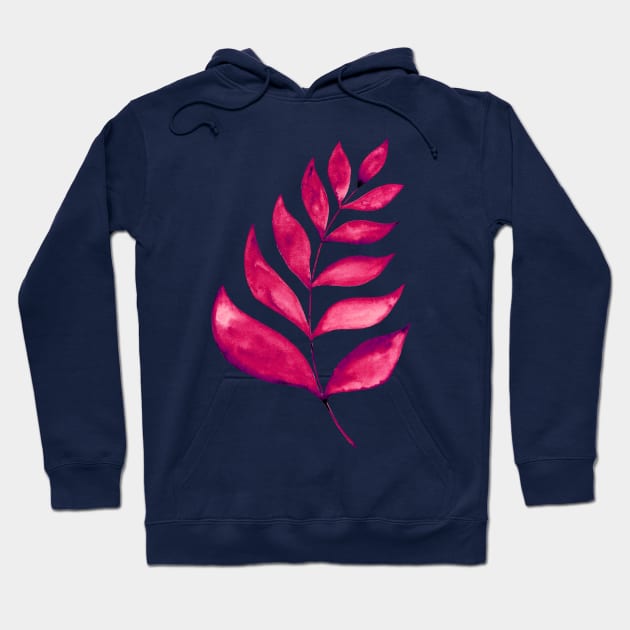 Simple branch - magenta Hoodie by wackapacka